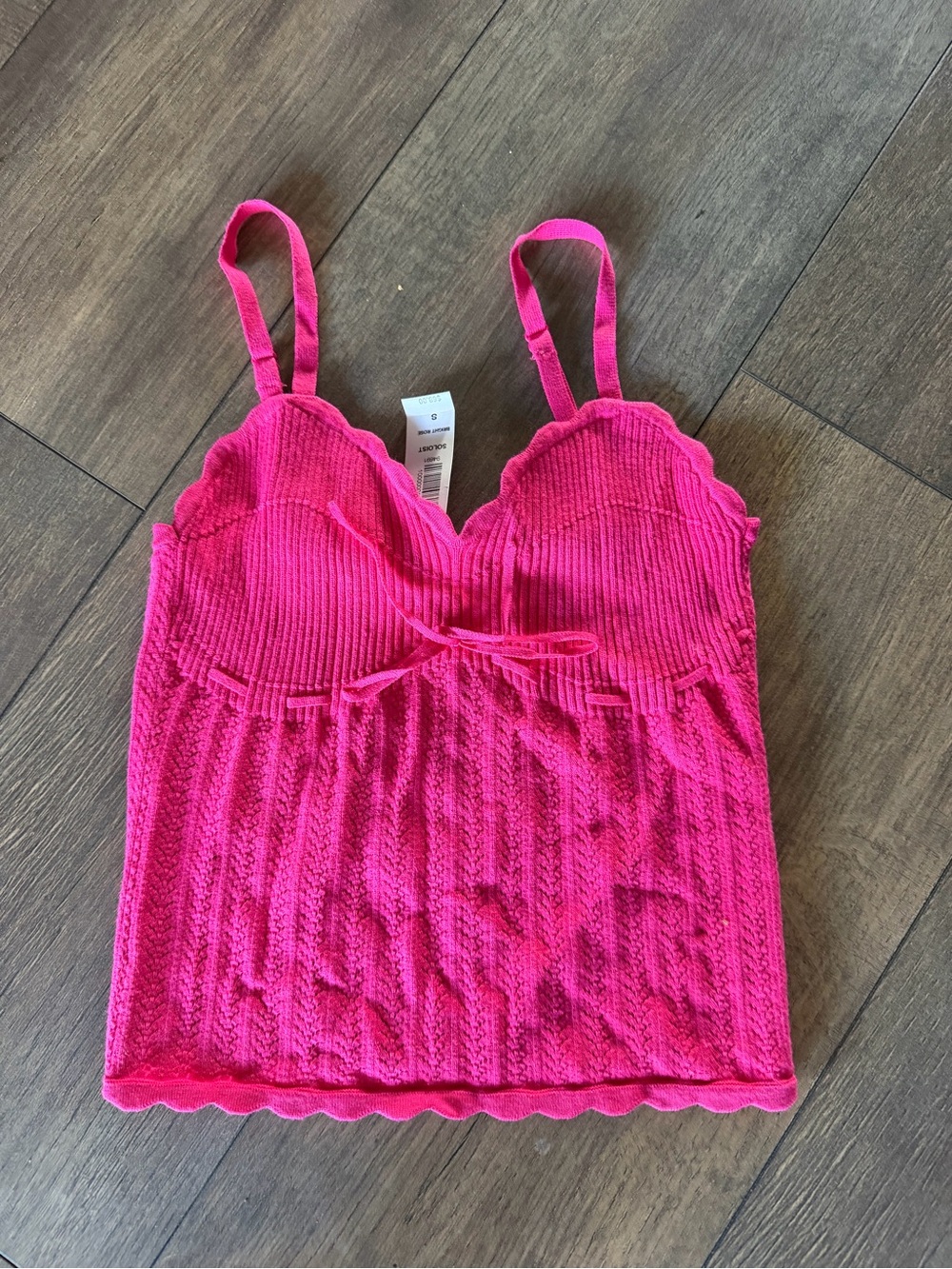 Aritzia Wilfred hot pink knit  tank  small